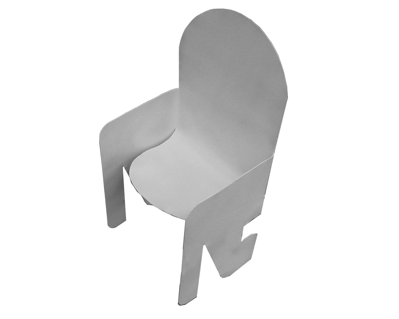Modello sedia in alluminio